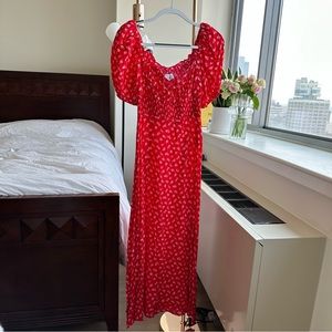 & other stories red summer dress